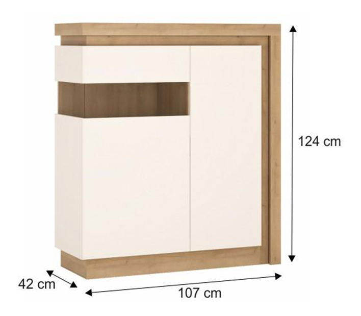 Vitrína Leonan 04 (s osvetlením) (L)