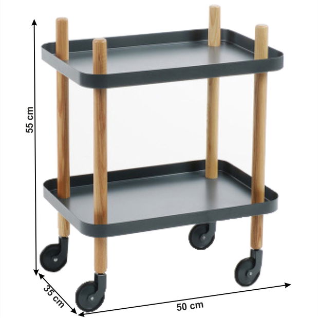 Príručný stolík Proty (čierna)