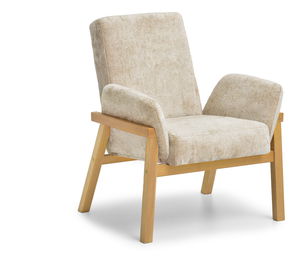 Relaxačné kreslo Laopas (béžová + dub)