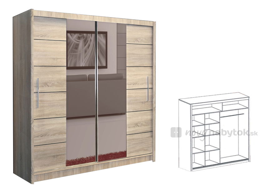 Šatníková skriňa Lizbona 2