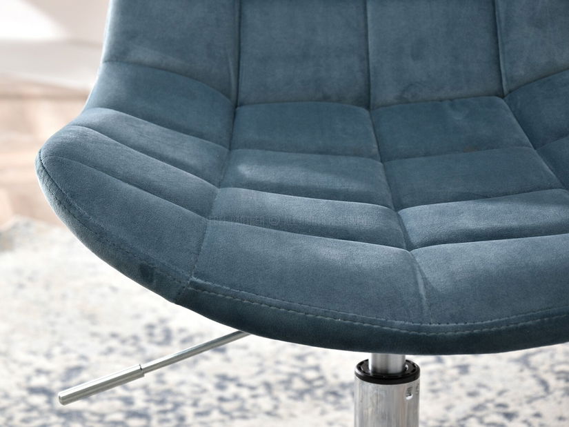 Stolička Eleanor (modrá + chrómová)