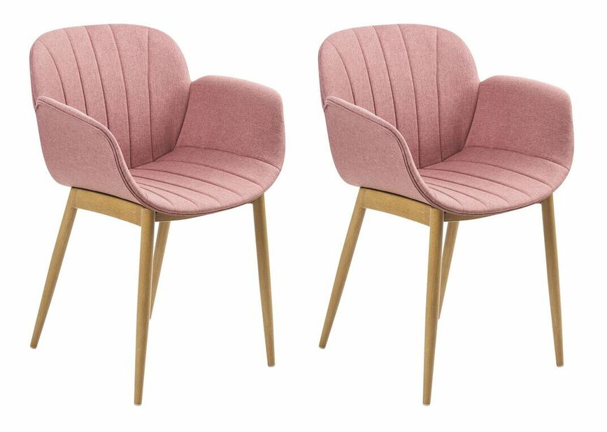 Set 2 ks jedálenských stoličiek Asgeir (ružová)