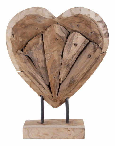 Dekorácia srdce Anselia (prírodná)