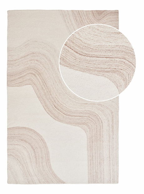 Koberec Srideliaora 1 (svetlohnedá + slonovinová)