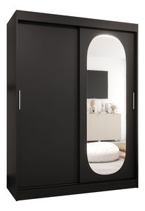 Dulap de haine 150 cm Ronny (Negru)