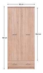 Dulap Topta Typ 30 2D1S (Stejar sonoma)