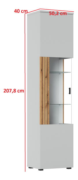 Vitrin Veresa V02 (hamu + evoke coast tölgy) (B)