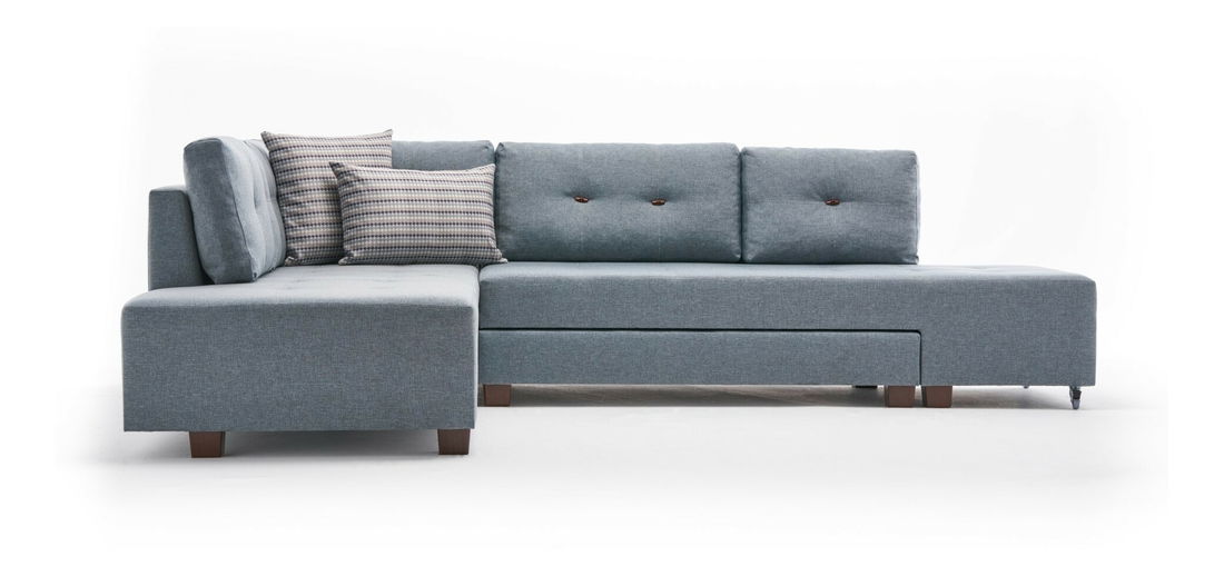 Rohová sedacia súprava Madagascar (L) (Svetlá modrá)