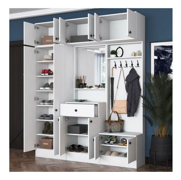 Predsieň Emily 1 (so zrkadlom) (biela + čierna)