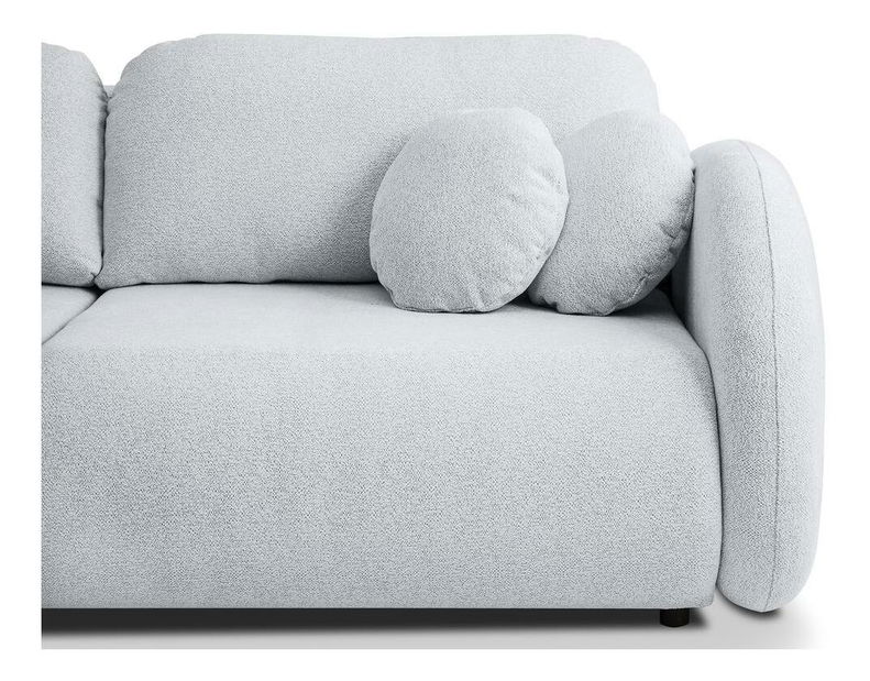 Pohovka trojsedačka Ovalia (svetlosivá + čierna)