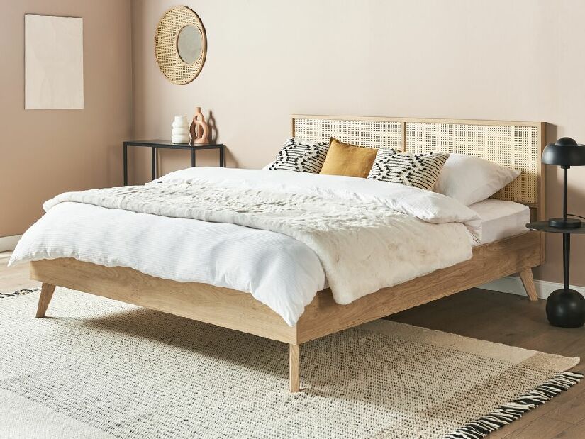 Manželská posteľ 180 cm Monza (svetlé drevo)