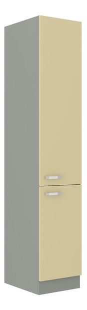 Dulap superior de bucătărie Kelyn 40 DK-210 2F (Cadru: crem lucios + front: gri)
