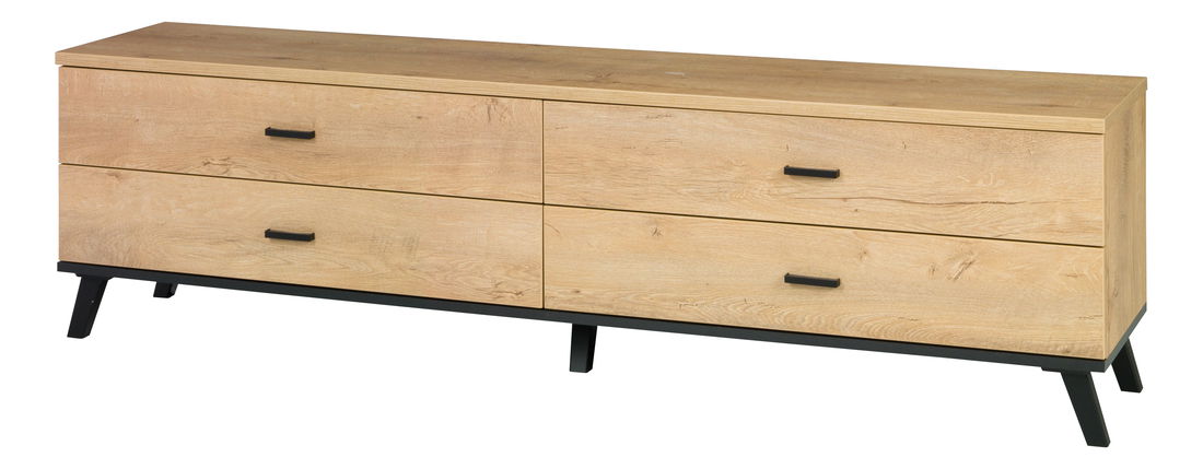 Komoda Juha 6 (dub lefkas + čierna)