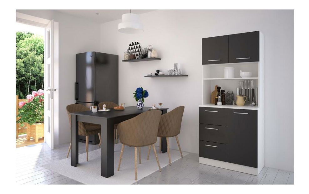 Kuhinjski kutak Lester NEW (bijela + crna)