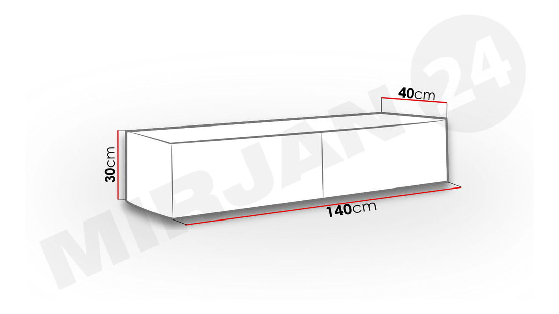 TV stolić/ormarić Zylia 140 (crna + wotan)