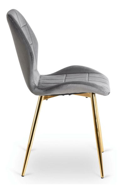 Set mobilier sufragerie Tengo (auriu + gri) (pentru 4 persoane)