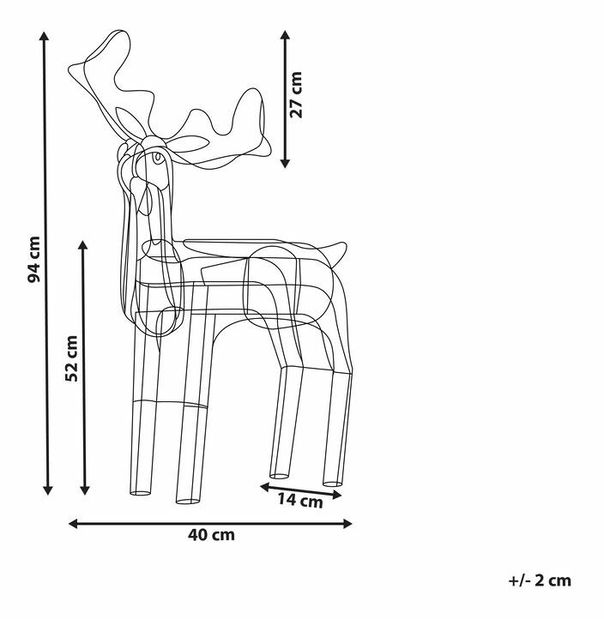 Vonkajšia dekorácia sob Innza (biela)