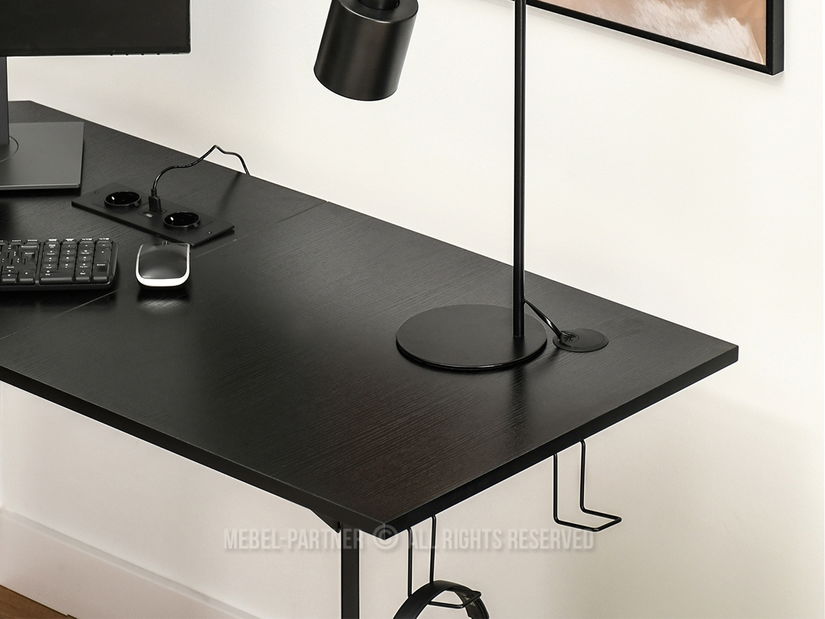 PC asztal Matts C (fekete fa + fekete)