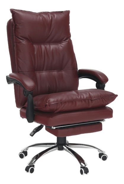 Kancelárske kreslo s podnožkou Drann (bordová)