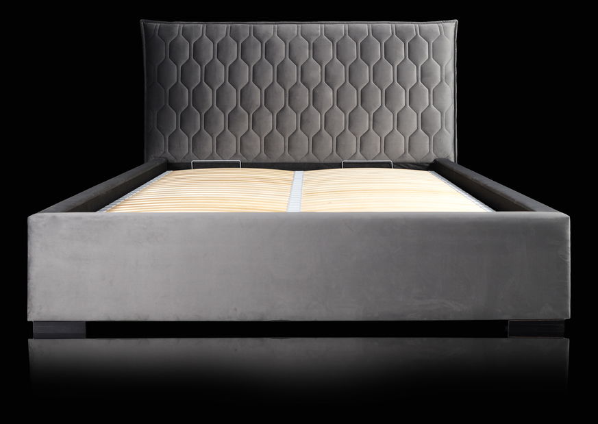 Pat matrimonial 140x200 cm Newie (gri)