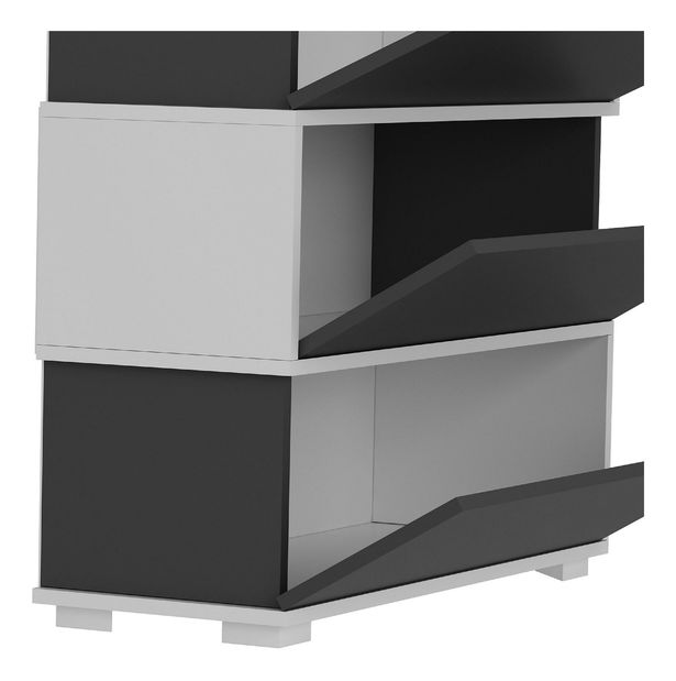 Botník (skrinka na topánky) Dubeki 1 (antracit + biela)