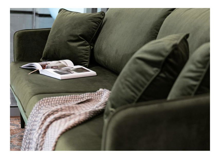 Háromszemélyes kanapé Vivaldio (oliva + fekete)