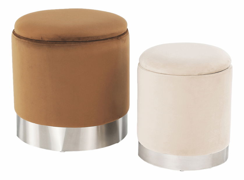 Set 2 kusov taburetiek Ainy (béžová)