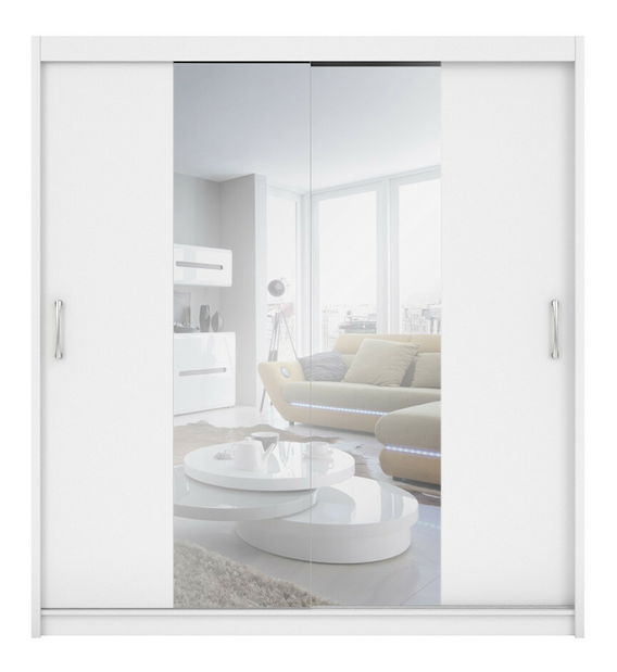 Šatníková skriňa BRW Elda F38/200/26 (biela)