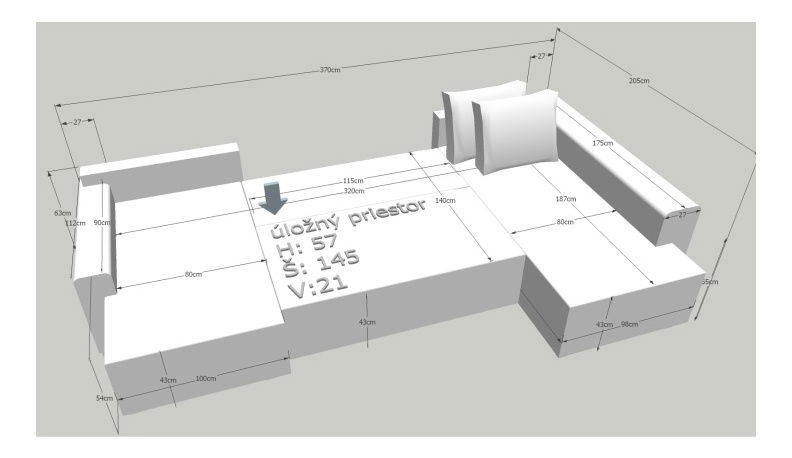 Rohová sedačka U Frankfurt New bielosivá (L)