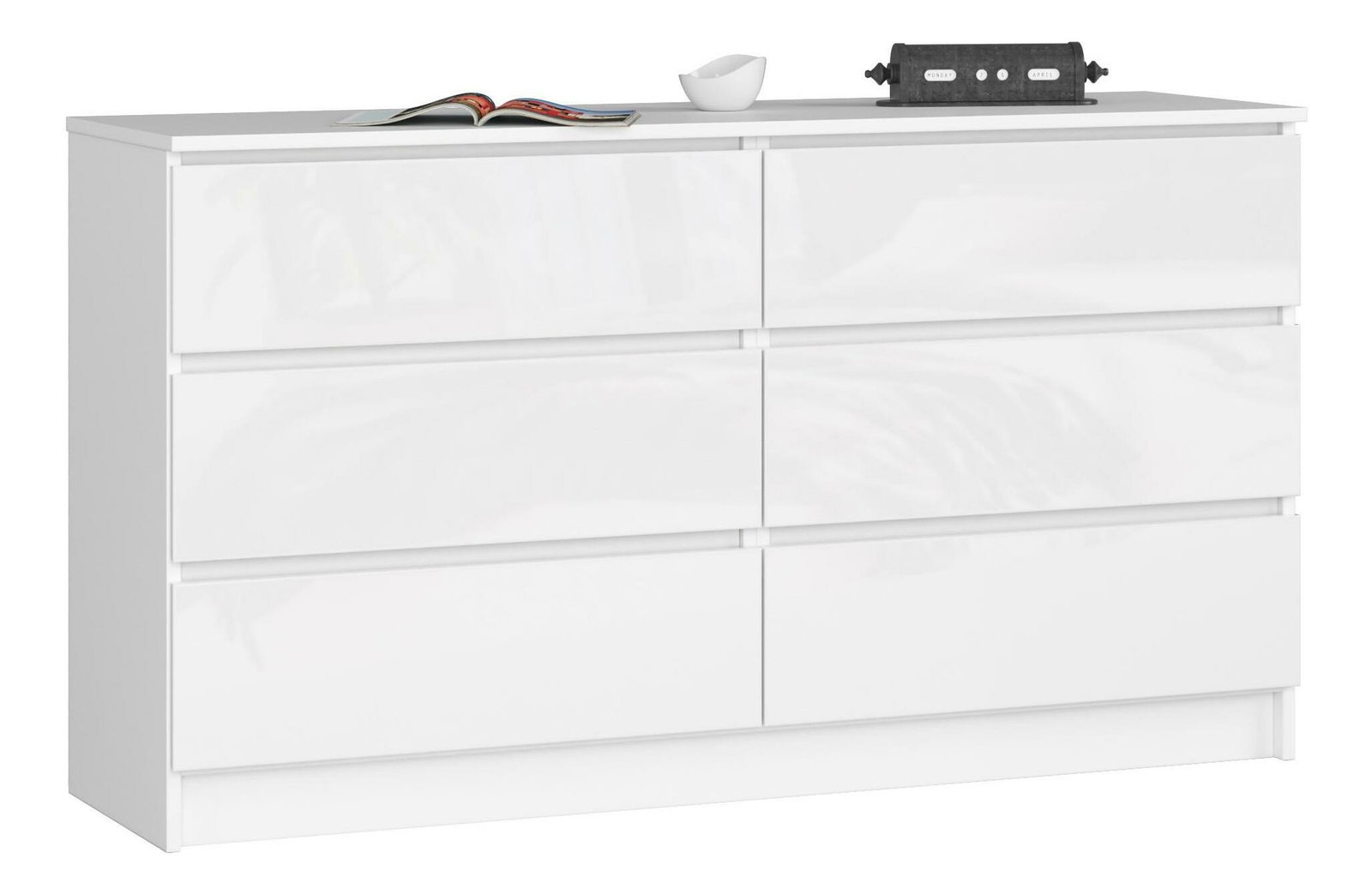 Komód Keanu (fényes fehér)