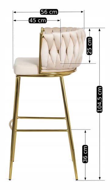 Barska stolica Frenar 2 (krem) 