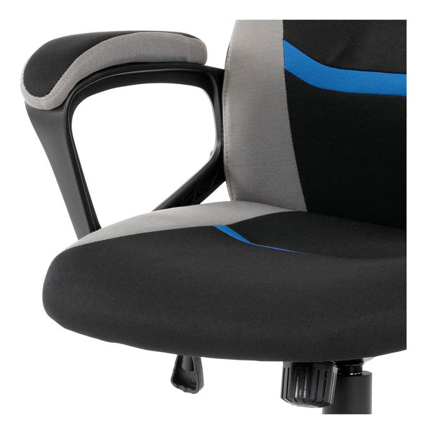 Gamer szék/fotel Leira-L611-BLUE (fekete + szürke + kék)