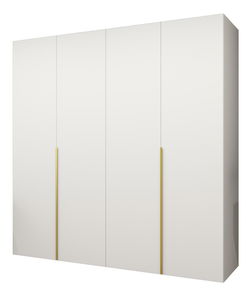 Šatníková skriňa 200 cm Alice 1 (biela + zlatá)