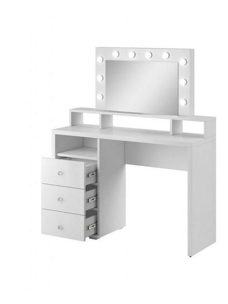 Fésülködőasztal Dajana (fehér + fényes fehér)