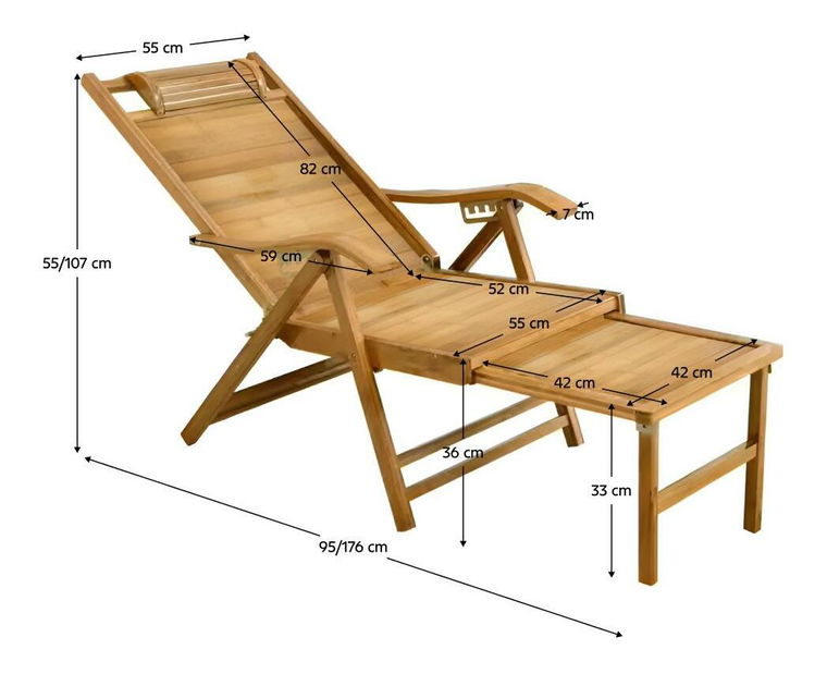 Záhradné kreslo Verdone (prírodná) (bambus) *bazár