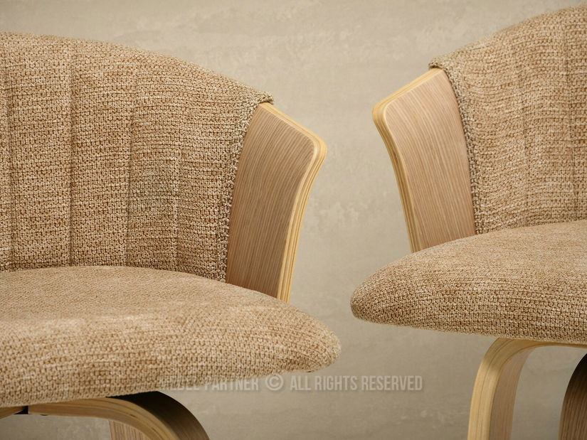 Scaun Helm (bej + stejar)