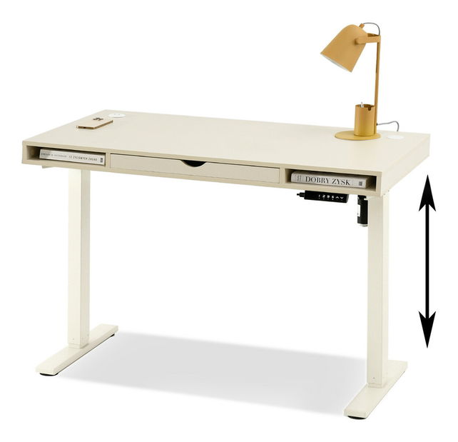 Masă PC cu înălțime reglabilă Occott 120 (crem)