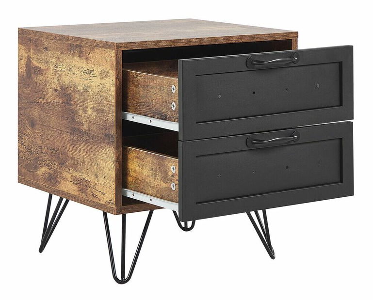 Nočný stolík Aiping (tmavé drevo)