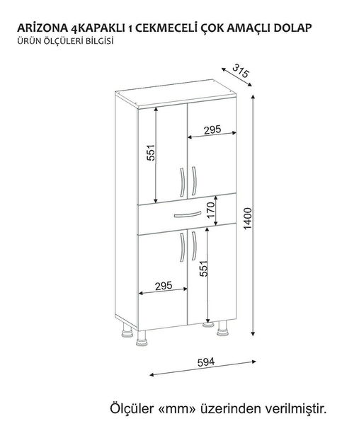 Dulap de baie Austin 4 (Alb)