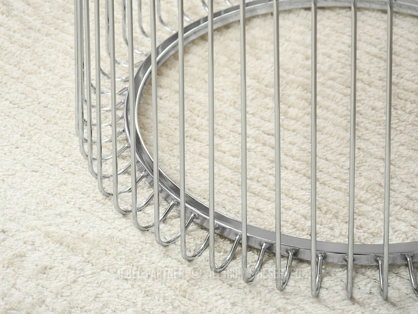 Dohányzóasztal Nils M (fehér márvány + króm)