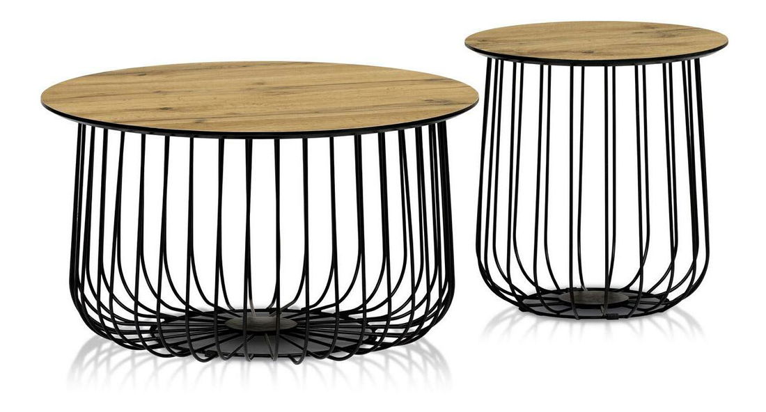 Set 2 konferenčných stolíkov Adelantarla (dub divoký)