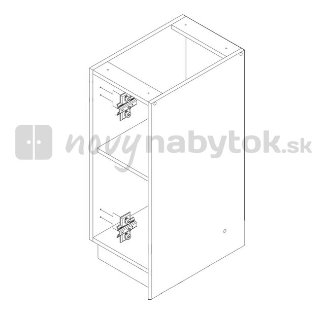 Dolná kuchynská skrinka BRW Nika NKD-30/82-P