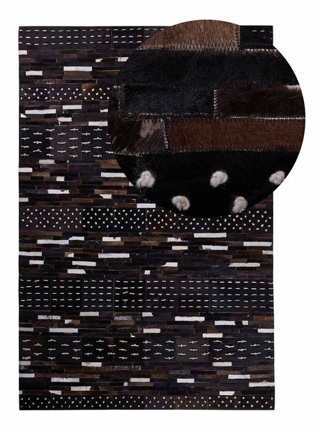 Szőnyeg 140x200 cm ASEKI (bőr) (barna)