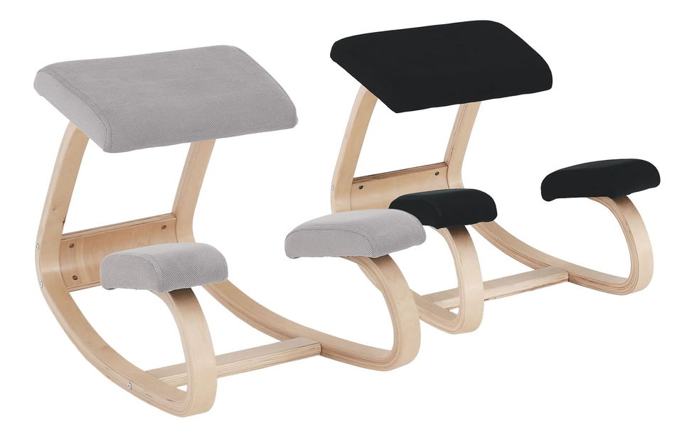 Scaun de echilibru – Tempo Kondela – Gizike (gri-taupe + natur) *lichidare de stoc