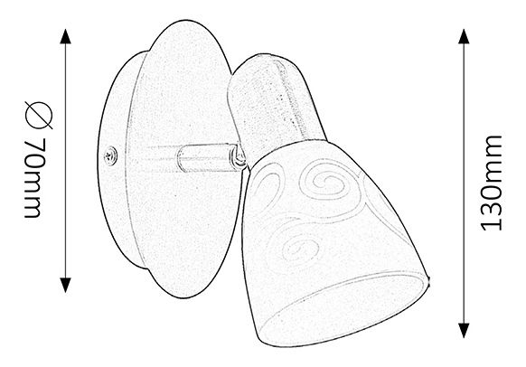 Bodové svietidlo Harmony Lux 6635 (saténová chrómová + biely vzor)
