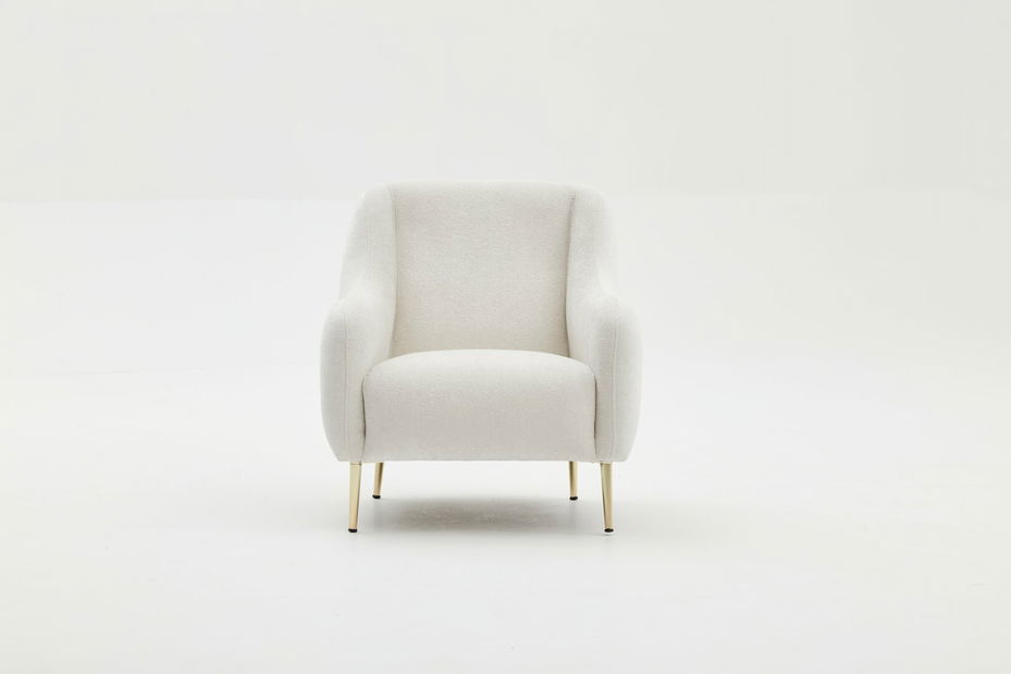 Kreslo Simeon (Krémová + Zlatá)