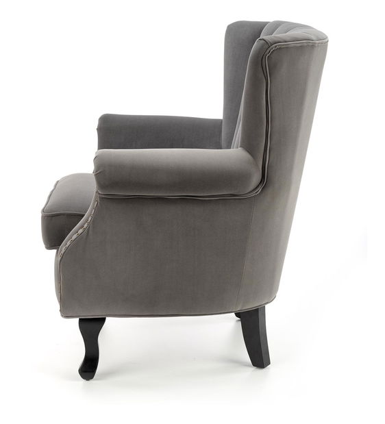 Kreslo ušiak Tintis (sivá + čierna)