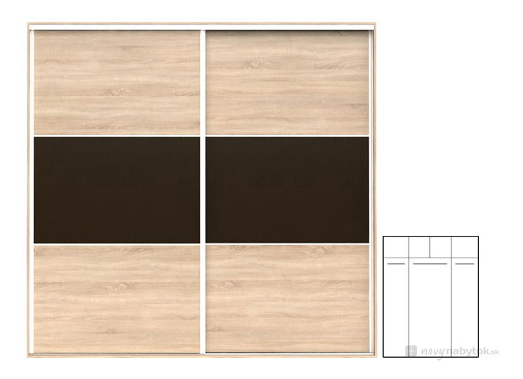 Šatníková skriňa BRW F19 SZF2D/250