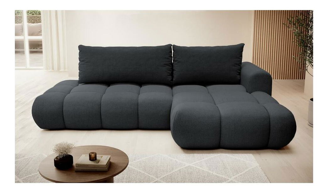 Sarokkanapé Ombre (J) (fekete + fekete)