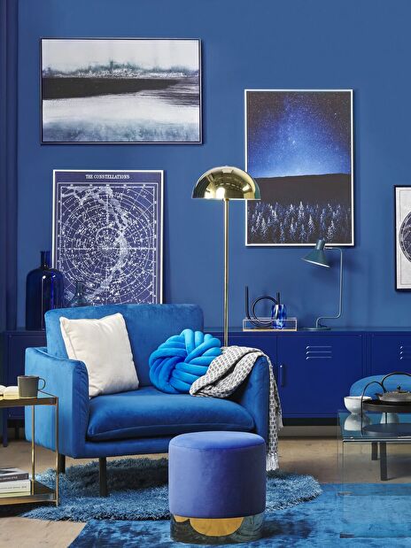 Tablou canvas Trista (albastru) 